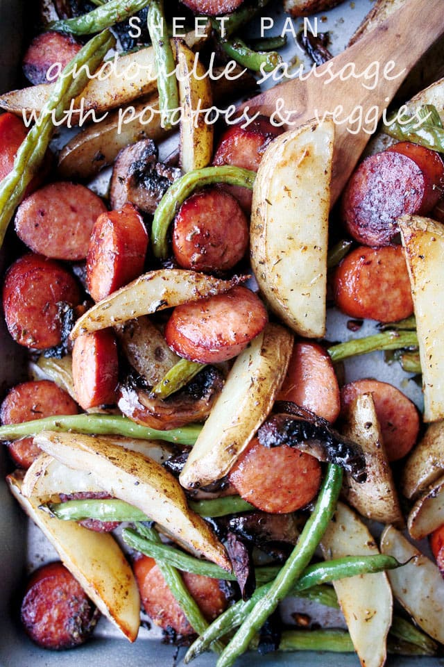 Sheet Pan Andouille Sausage With Potatoes And Veggies