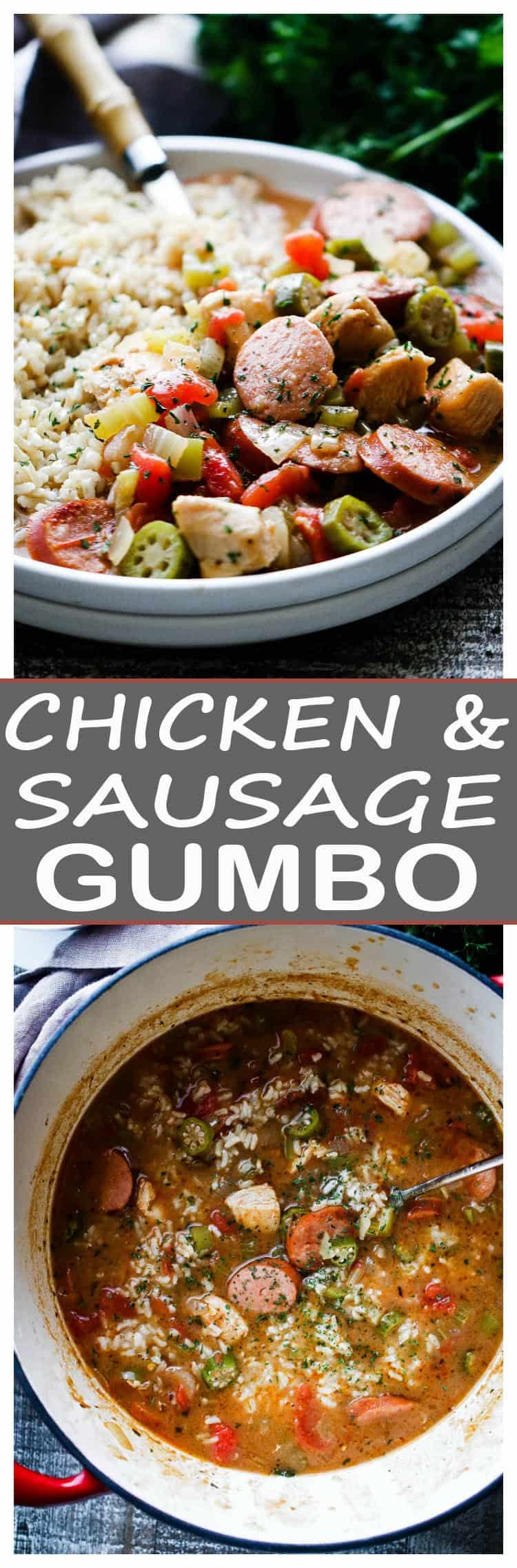 Cajun Chicken And Sausage Gumbo Recipe Easy Gumbo Recipe