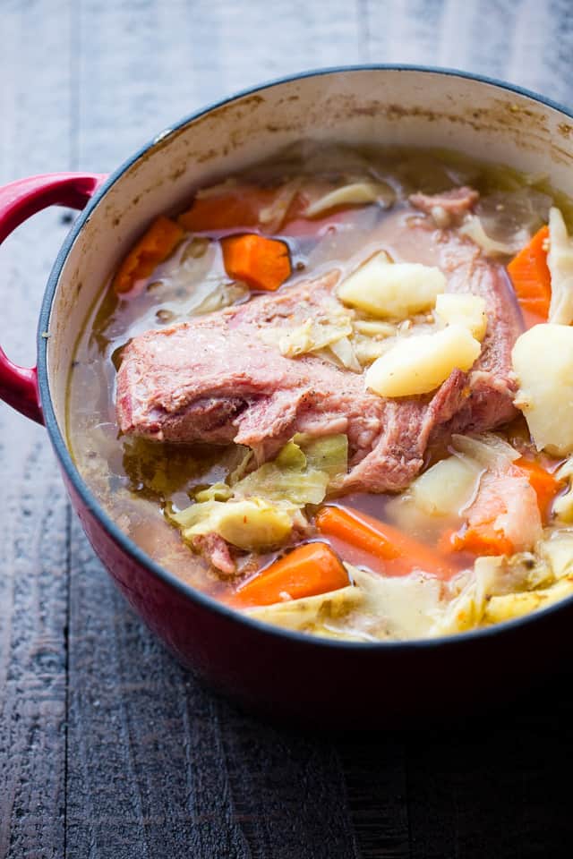 Corned Beef and Cabbage Recipe - This Corned Beef and Cabbage recipe packs all of its delicious flavors into a one pot meal that is warm, comforting, and SO flavorful!