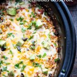 Crock Pot Chicken Quinoa Enchiladas Casserole