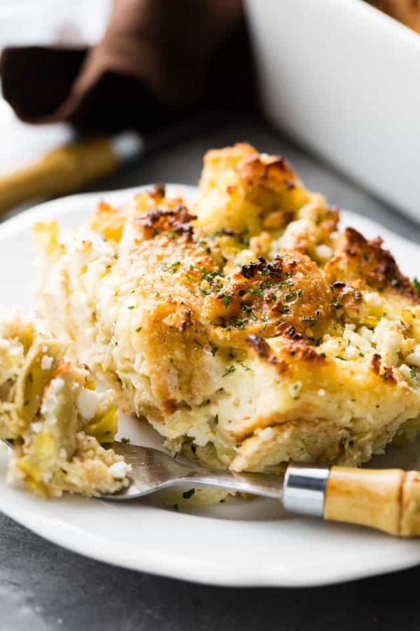 Artichokes and Feta Cheese Strata | Tasty Breakfast Strata Recipe!