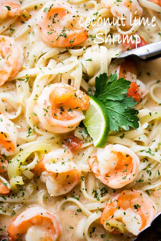 Coconut Lime Shrimp | Easy Shrimp Dinner Recipe with Noodles or Rice