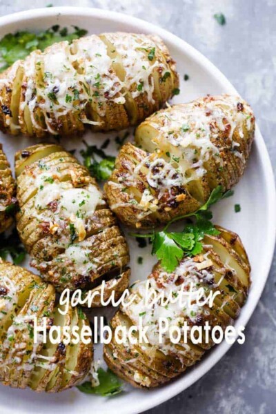 Garlic Butter Hasselback Potatoes Potato Side Dish Recipe