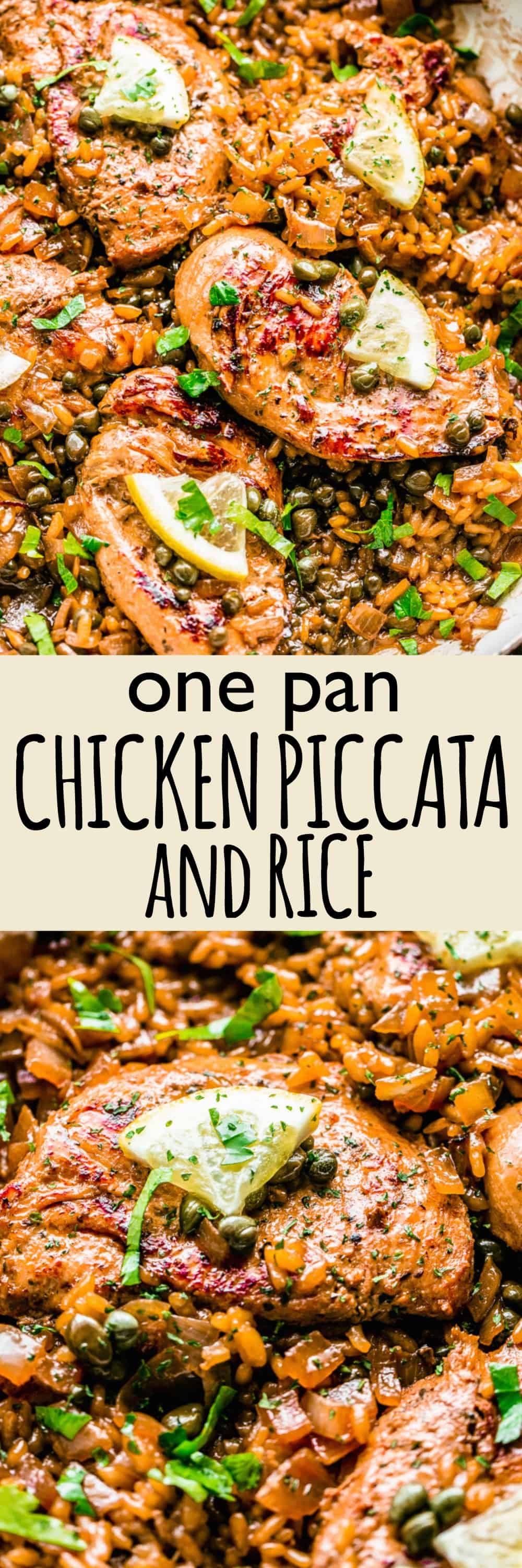 One Pan Chicken Piccata Recipe with Rice | Easy Chicken Breast Recipe