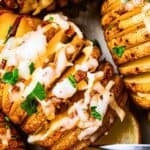 Hasselback potatoes Pinterest image.