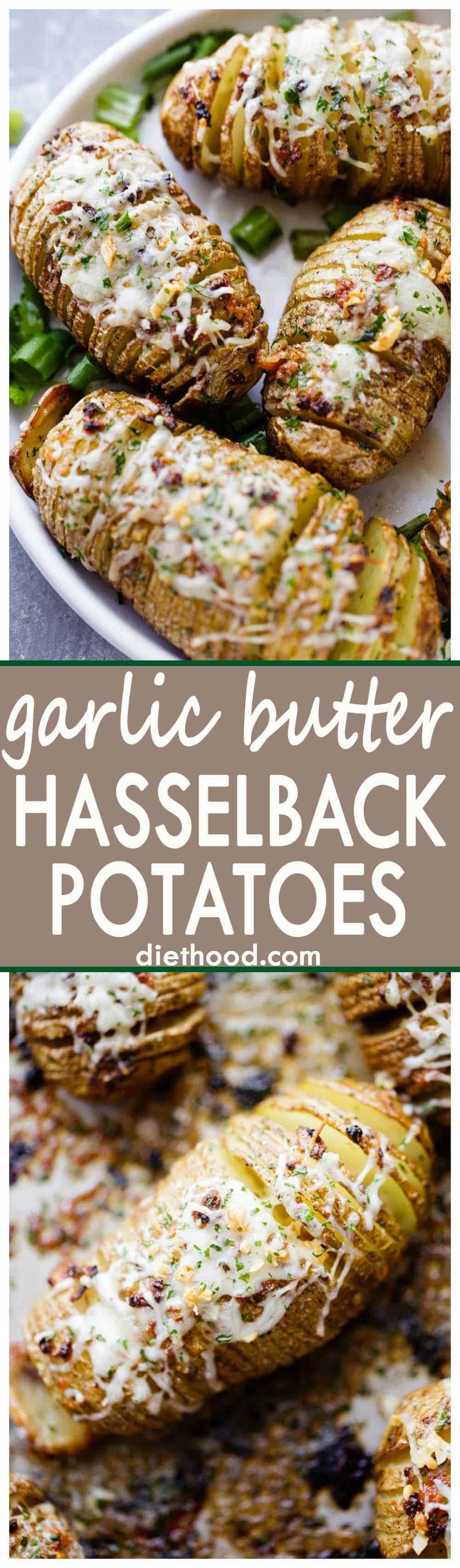Garlic Butter Hasselback Potatoes | Potato Side Dish Recipe