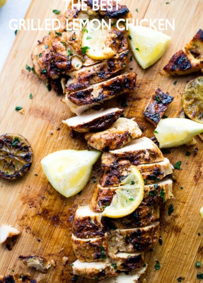 The Best Grilled Lemon Chicken Recipe - Perfectly tender, juicy, healthy lemon chicken marinated in a delicious lemon mixture, and prepared on the grill.