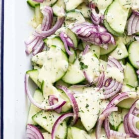 Creamy Cucumber Salad - Light, delicious, and refreshing summer salad, perfect for all those awesome outdoor barbecues and picnics!