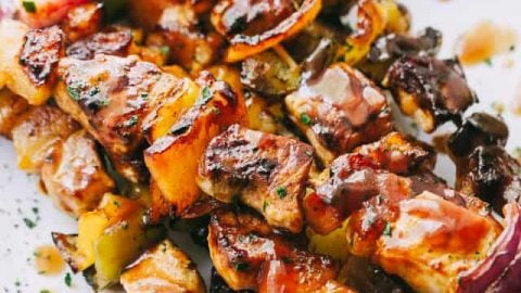 Pineapple BBQ Pork Kebabs