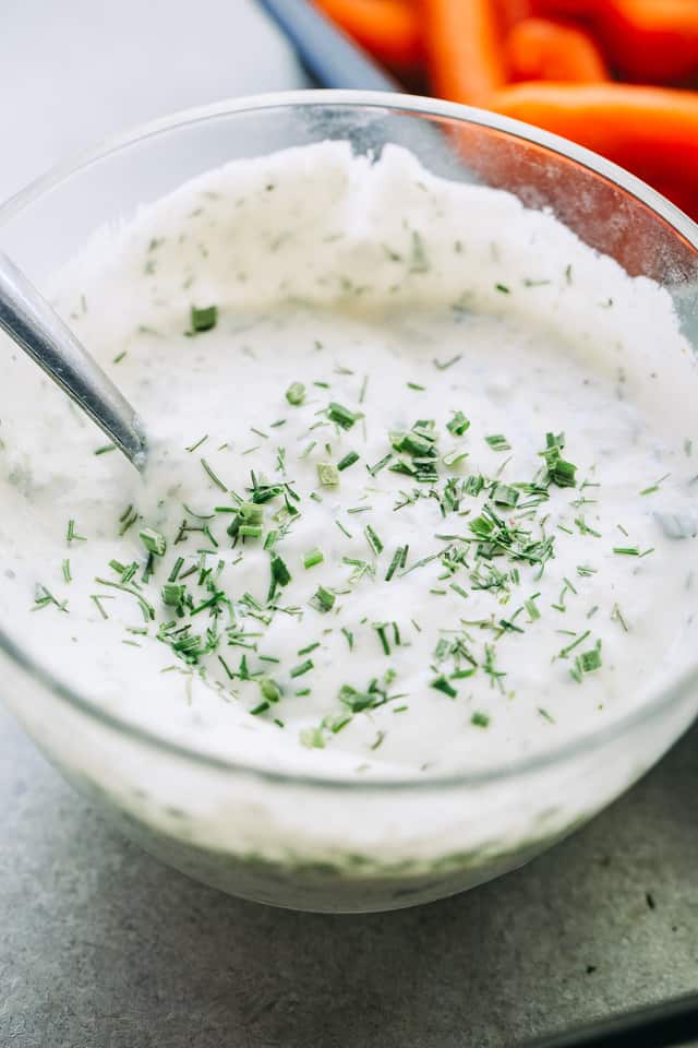 Homemade Ranch Dip IN A BOWL.