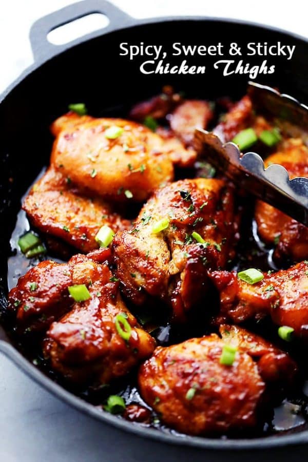 Spicy Sweet And Sticky Chicken Thighs