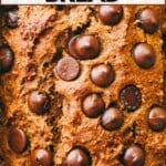 Chocolate pumpkin bread Pinterest image.