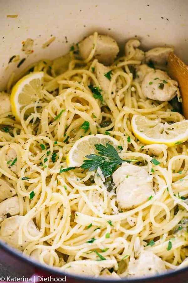 Quick & Easy Chicken Piccata Pasta | Diethood