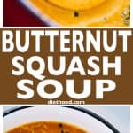 Butternut Squash Soup - Simple, the BEST EVER Butternut Squash Soup! You're just a few ingredients away from this incredibly delicious, comforting, and healthy soup. 