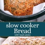 Slow cooker bread Pinterest image.