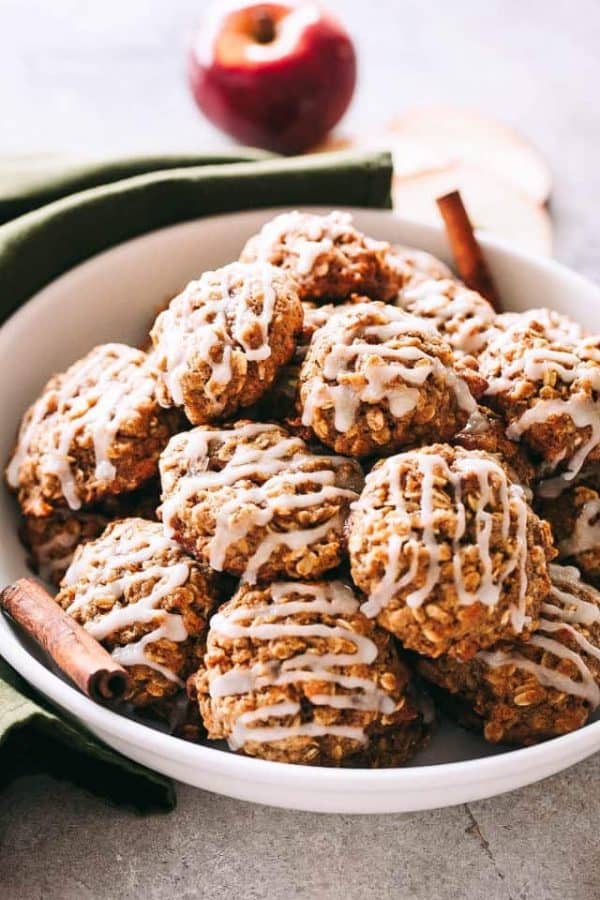 Apple Oatmeal Cookies Recipe | Easy Oatmeal Cookies with Cinnamon