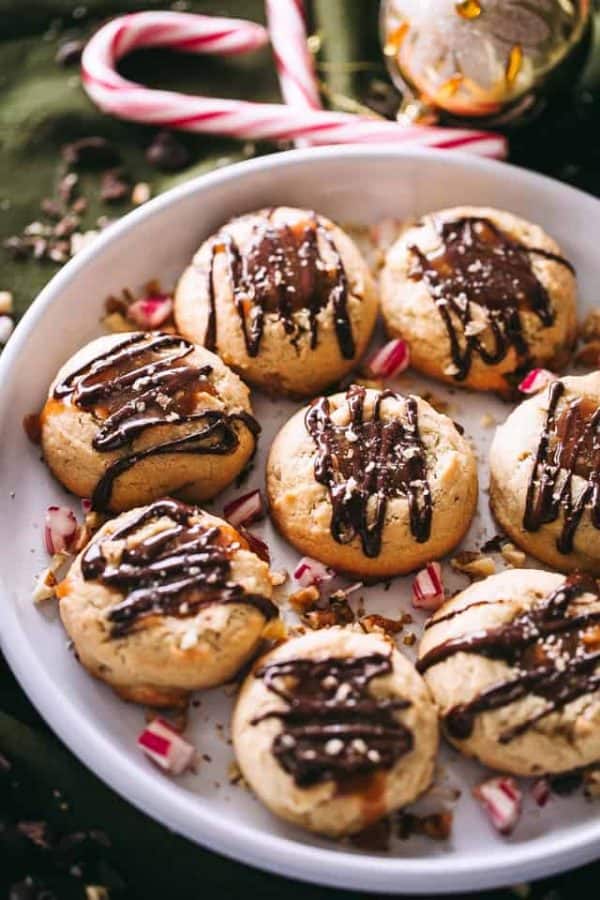 Salted Caramel Thumbprint Cookies | Easy Christmas Cookies Recipe