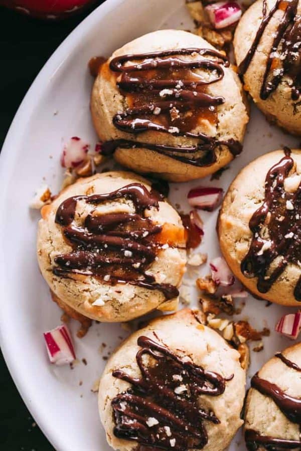 Salted Caramel Thumbprint Cookies | Easy Christmas Cookies Recipe