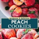 Peach cookies Pinterest image.