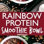 Pinterest title image for Protein Smoothie Bowl.