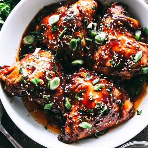 Instant Pot Honey Garlic Chicken Thighs Recipe | Chicken Dinner Idea