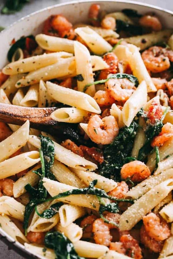 Garlic Butter Shrimp Pasta Recipe - Shrimp Dinner Ready in Less Than 30