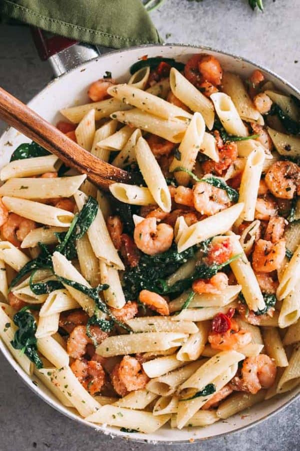 Garlic Butter Shrimp Pasta Recipe - Shrimp Dinner Ready in Less Than 30 ...