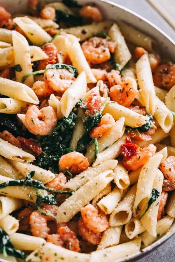 Garlic Butter Shrimp Pasta Recipe - Shrimp Dinner Ready in Less Than 30