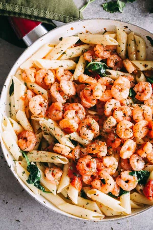 Garlic Butter Shrimp Pasta Recipe - Shrimp Dinner Ready in Less Than 30 ...