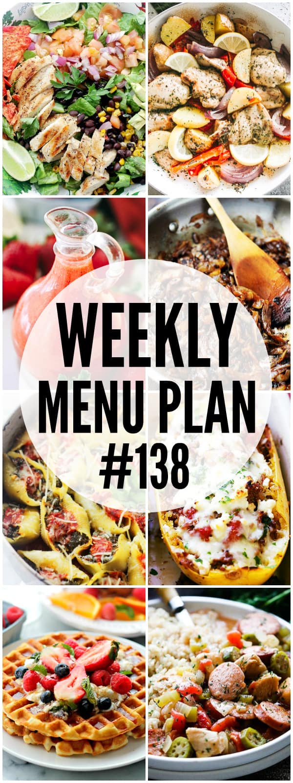 weekly menu plan, meal plan, recipes