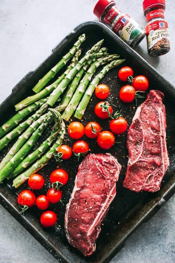Steak & Veggies Sheet Pan Dinner Recipe | Easy Sirloin Steak Dinner