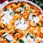 One Pot Italian Chicken Tortellini Recipe - A delicious and easy dinner recipe packed with chicken, zucchini, cheese, and tortellini! Get ready for a wonderful, picky-eater approved, 30-minute meal prepared in just one pot!