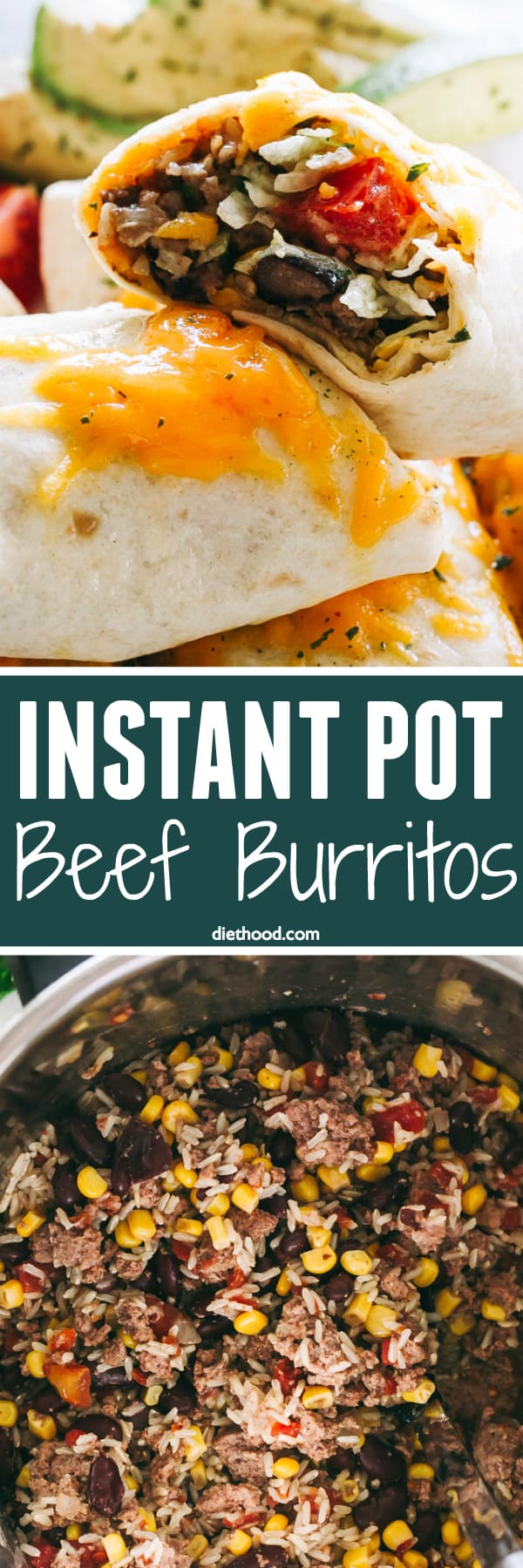 Instant Pot Beef Burritos Recipe | Simple & FAST Instant Pot Dinner Idea