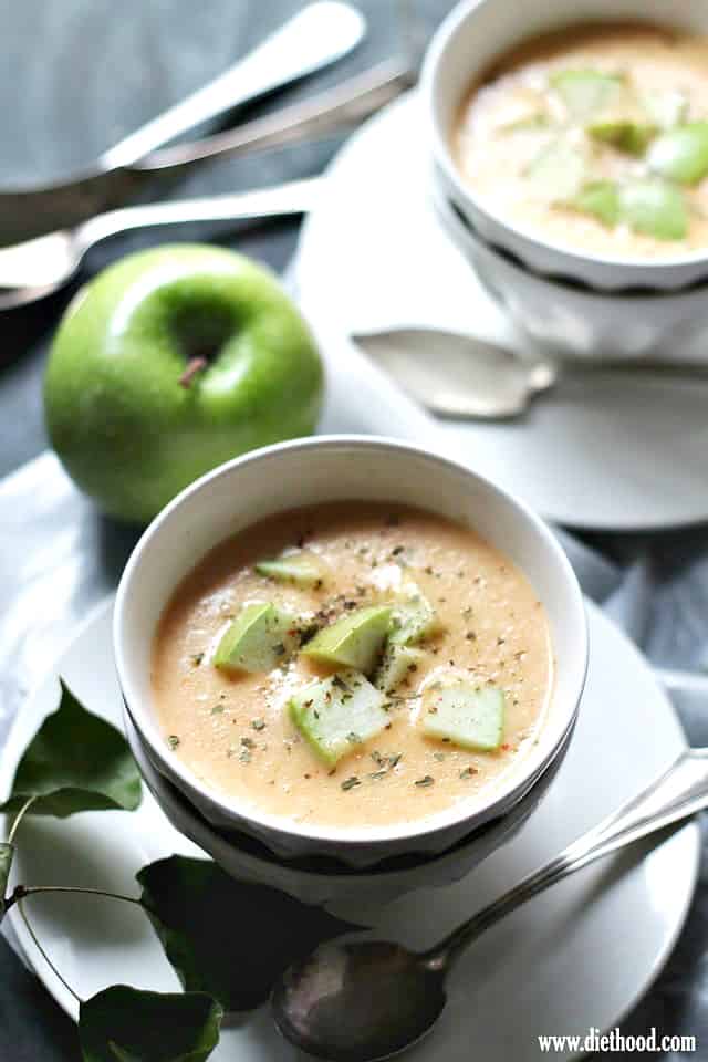 Apple Cheddar Cheese Soup