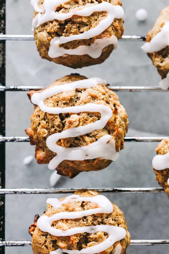 Carrot Cake Cookies, pineapple glaze