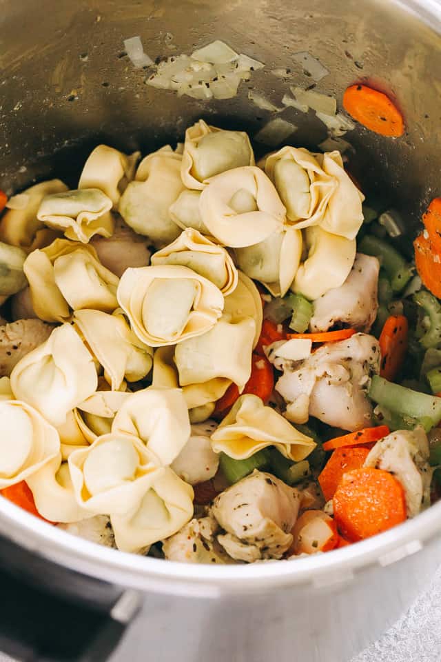 Tortellini Soup, instant pot, chicken soup, dinner recipe