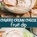 Churro Fruit Dip Pinterest image.