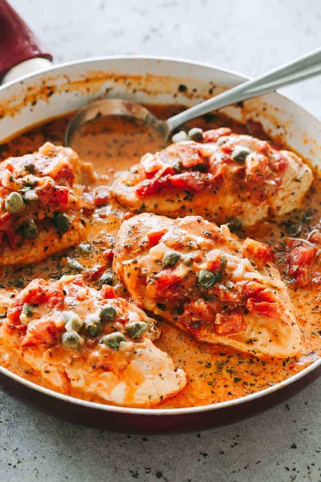 Chicken Breasts in Tomato Sauce Recipe | Easy Stovetop Chicken Dinner