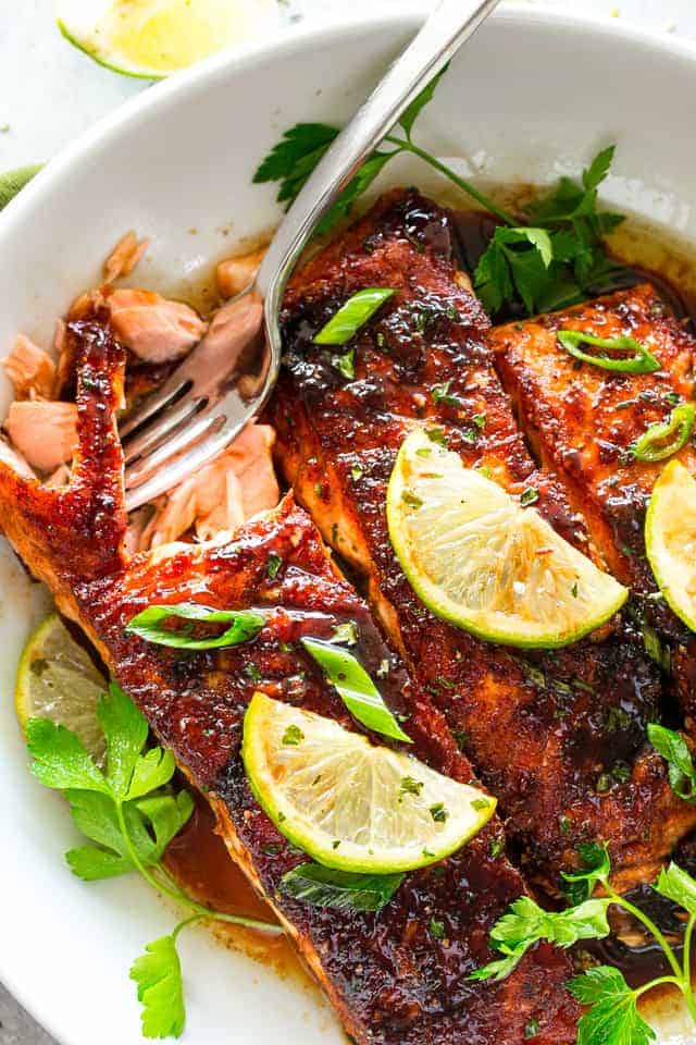 Brown Sugar Glazed Salmon | Easy Pan Seared Salmon Recipe