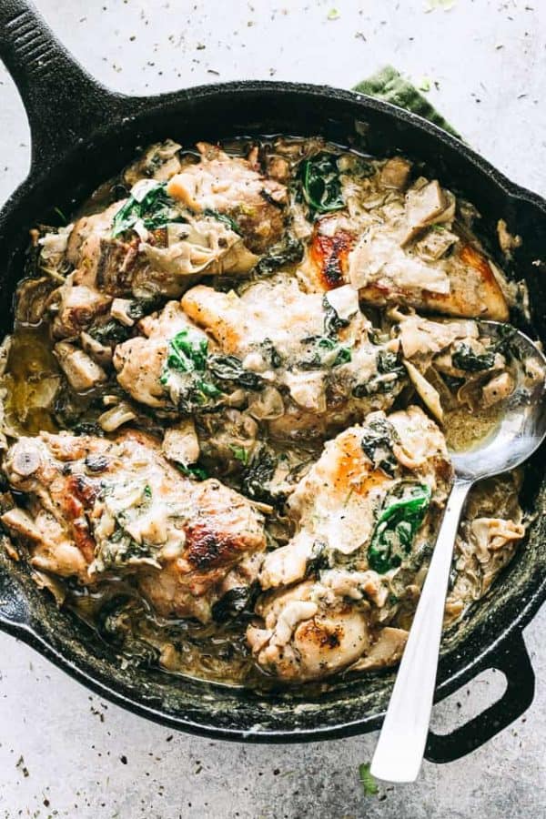 Spinach Artichoke Chicken Easy Chicken Dinner Idea 0025