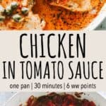 Chicken Breasts in Tomato Sauce Recipe | Easy Stovetop Chicken Dinner