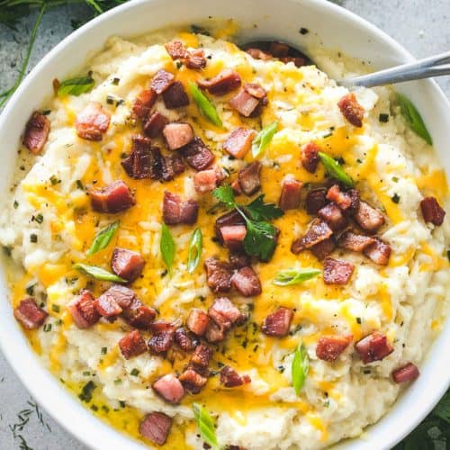 Loaded Mashed Cauliflower - Made in the Instant Pot!