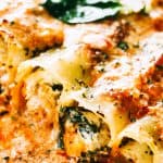 Creamy Ricotta Spinach and Chicken Cannelloni