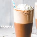 Frappe Recipe - A delicious iced-coffee beverage prepared with espresso and milk. Our rich and creamy homemade version is super easy to make and it tastes thousand times better! 