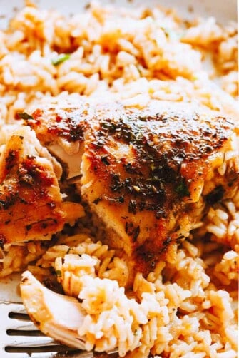 Garlic Butter Chicken Thighs & Rice | Easy Chicken Thighs Recipe