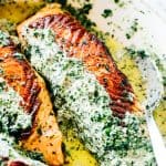 Stuffed Salmon with Spinach and Artichoke Dip
