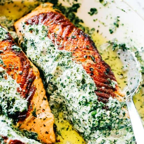 Stuffed Pan Seared Salmon Recipe Easy Salmon Dinner
