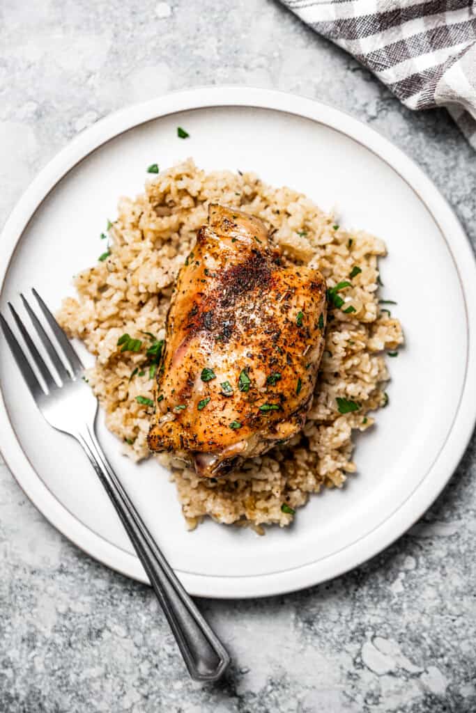 Garlic Butter Chicken With Rice 