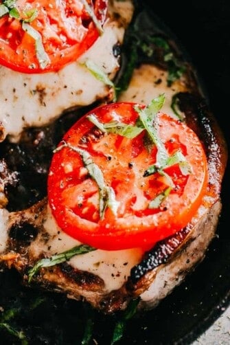 Easy Caprese Pork Chops | Best Pork Chops Dinner Recipe