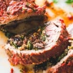 Stuffed Flank Steak Recipe with Spinach, Sun Dried Tomatoes, and Feta Cheese